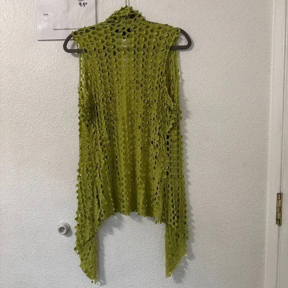 Pleats‎ Co Textured Cardigan S Moss Green Goblincore Cottagegoth Mushroomcore - Picture 4 of 5